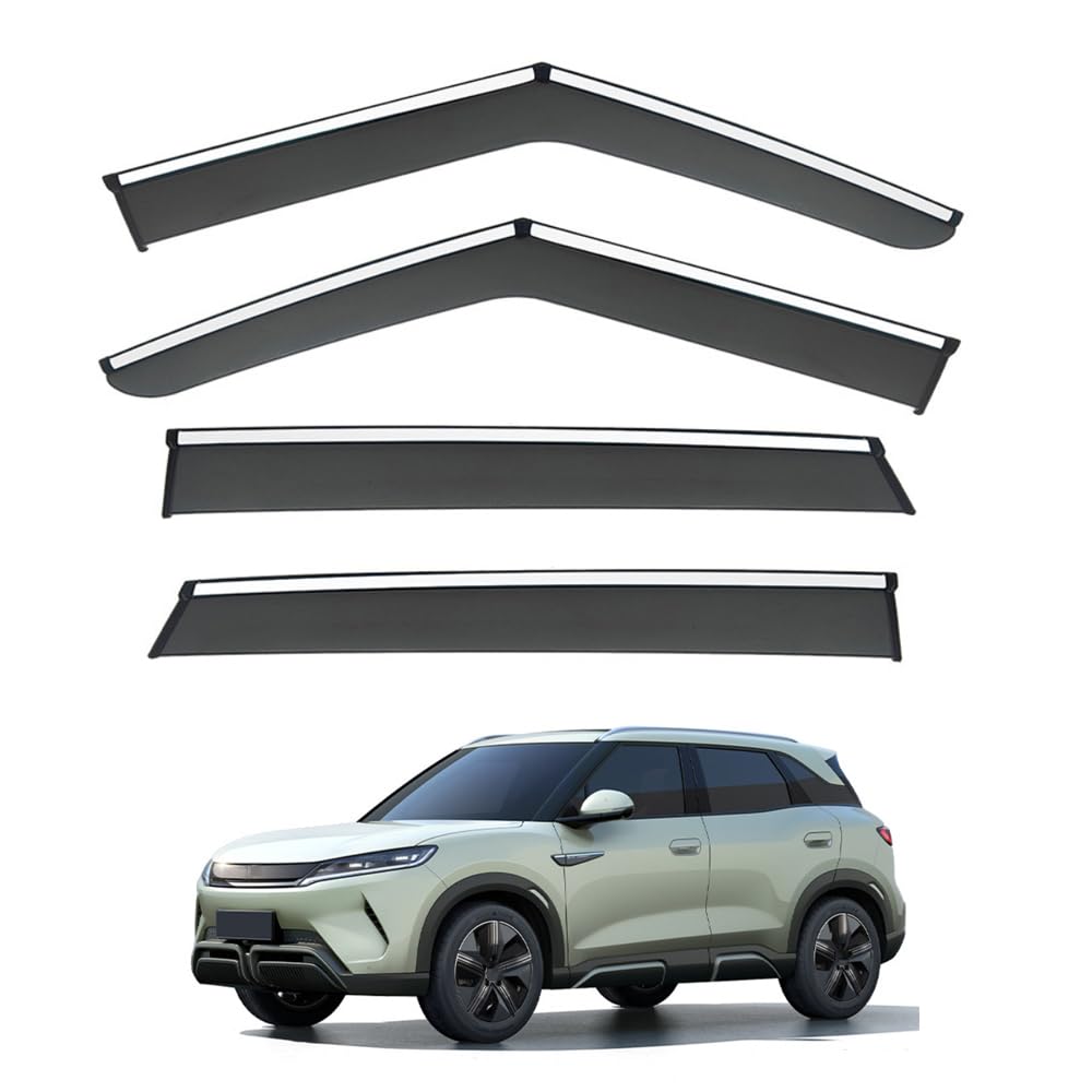 Qoemrhelt Normal 4Pc Set In-Channel Wind Deflectors, For Byd Atto 2 2024-2026 Window Visors Rain Guards Vent Visors Rain & Sun Protection,Car Accessories