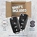 KeylessOption Keyless Entry Remote Control Car Flip Key Fob Replacement for HLO1J0959753AM, HLO1J0959753DC (Pack of 2)
