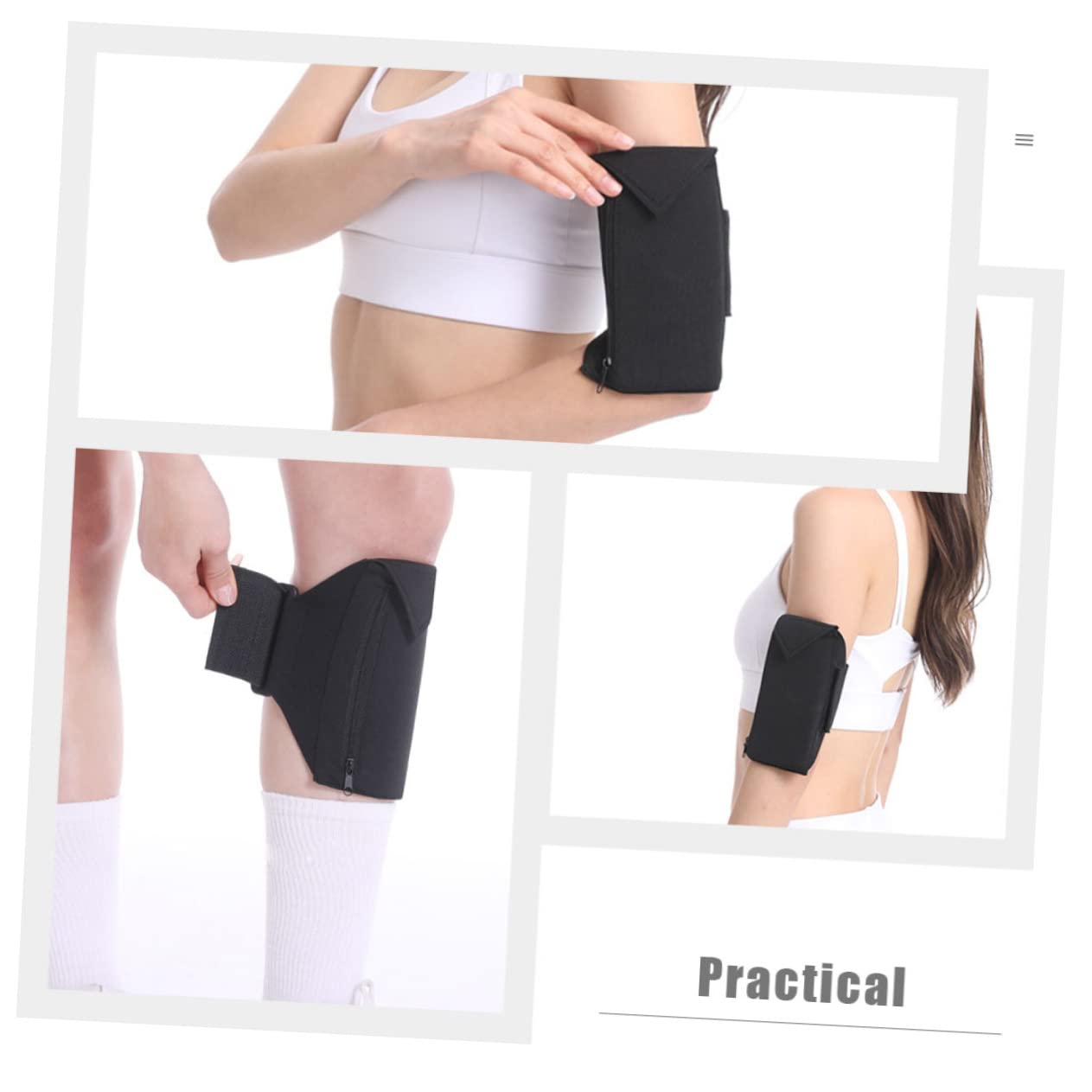 Uonlytech 5pezzi Borsa Porta Telefono Per Sport Fascia Braccio e Leggera Per Corsa e Allenamento Multiuso Per Fitness e Attività Outdoor