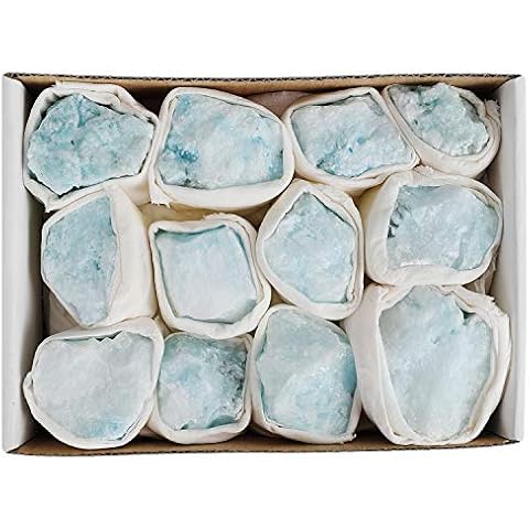 CXD-GEM Rough Gemstone Collection Flat Box - Box Size 7x5x2 (Blue Aragonite) Cover