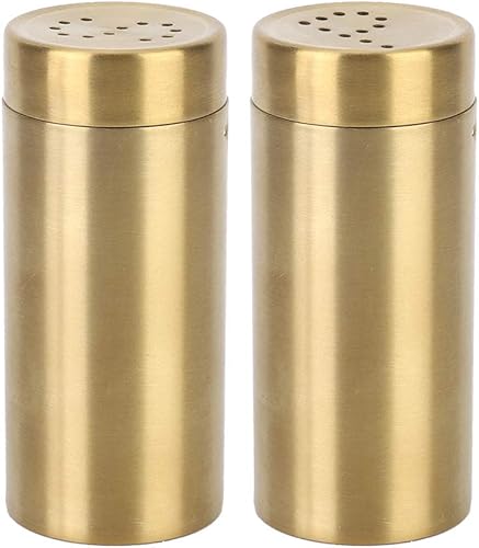 Tarro de especias, 2 unidades de acero inoxidable para condimentos para sal, pimienta y azúcar