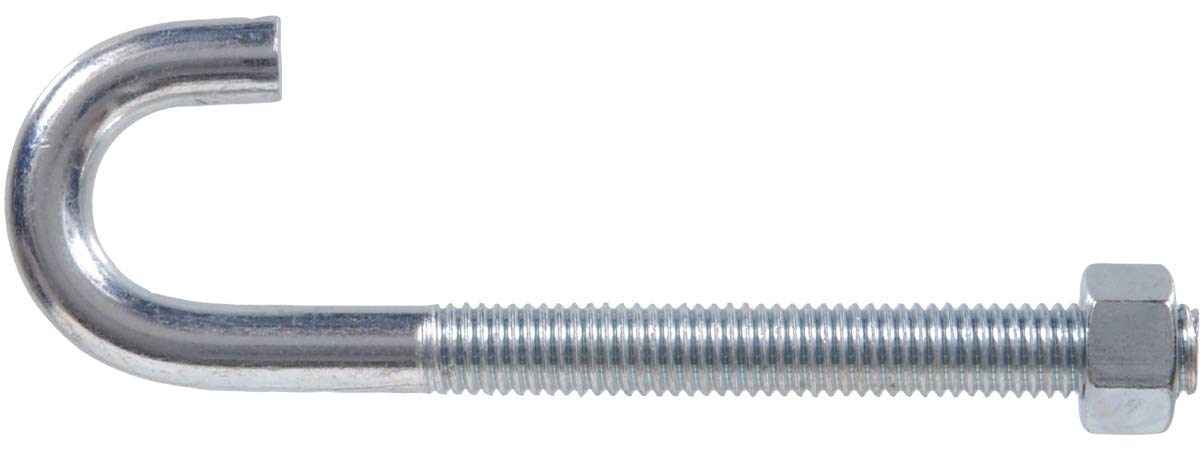 FG Series White Nickel J‑Bolt 1/4‑20 × 2‑5/16