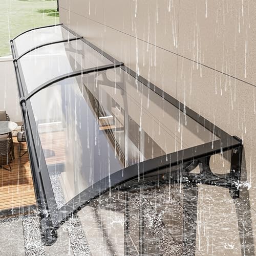 Toldo de aluminio curvado de alta durabilidad con cubierta de policarbonato 2