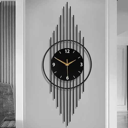 EMITDOOG Large Modern Wall Clock for Living Room Decor Big Decorative Clock Pendulum Wall Clock Battery Operated Non Ticking for Bedroom Kitchen Office Home Unique Clocks Wall Decor 11.8 * 29.5 Inch