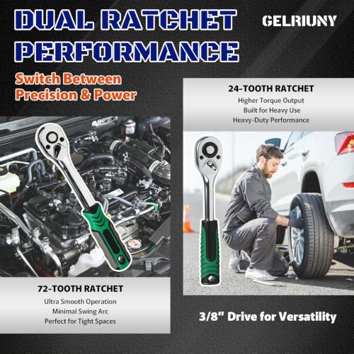 Image of 6 Pcs Offset Extension Wrench Set, 3 Extension Clamps with 24T&72T Ratchets | Includes 1 /4 inch 3 /8 inch 1 /2 inch Drive Adapters. Premium forged offset wrench kit for auto, DIY and all hard-to-reach tight spaces
