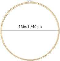 Vista 2 de Caydo 6 aros de bordado de 16 pulgadas, anillo de aro de punto de cruz para arte, manualidades, costura práctica, decoración de corona de boda