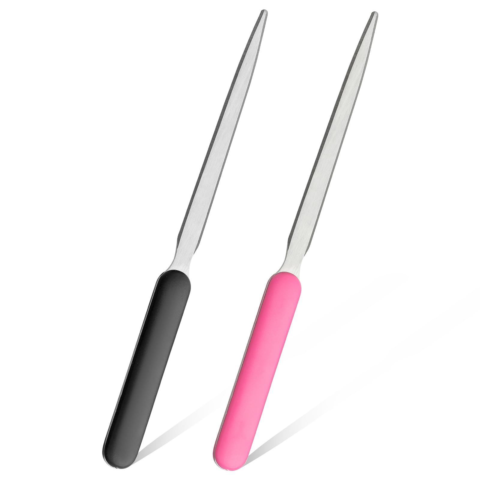 Lot de 2 ouvre-lettres en acier inoxydable pour bureau