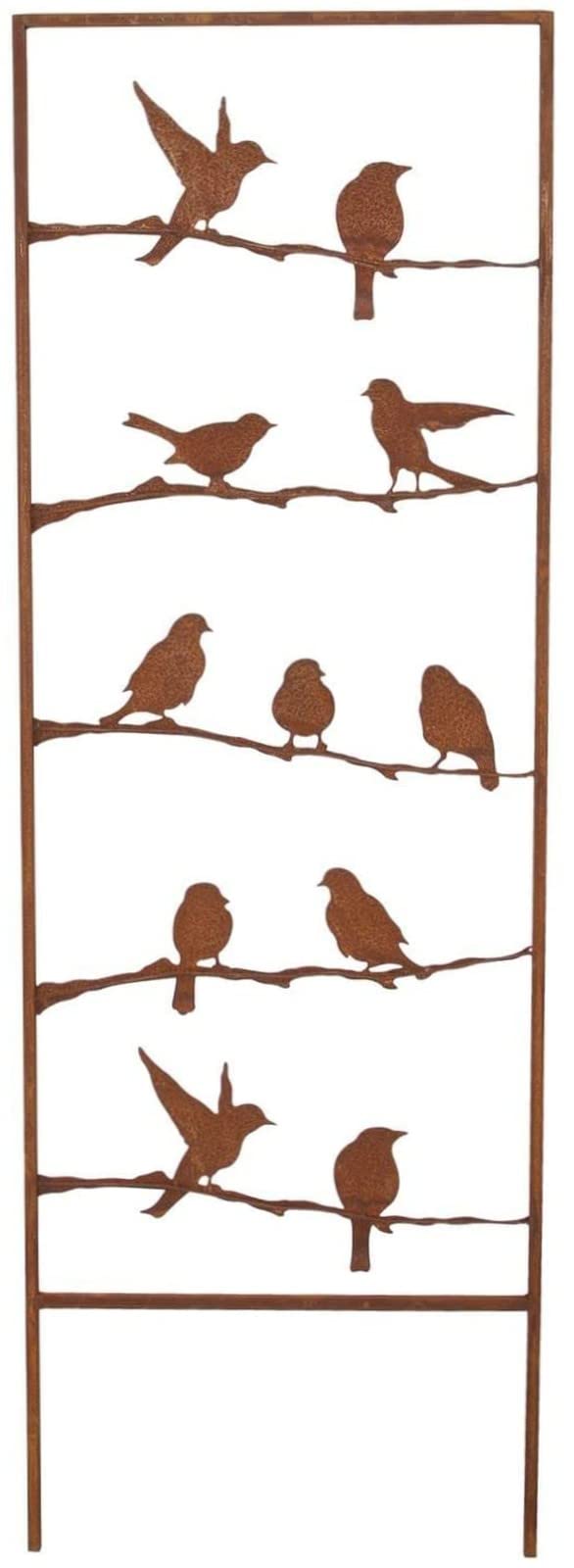Dekoleidenschaft Piquet de Jardin en métal Aspect Rouille, 115 cm de Haut, échelle décorative pour l'extérieur, décoration de Jardin, Piquet en métal