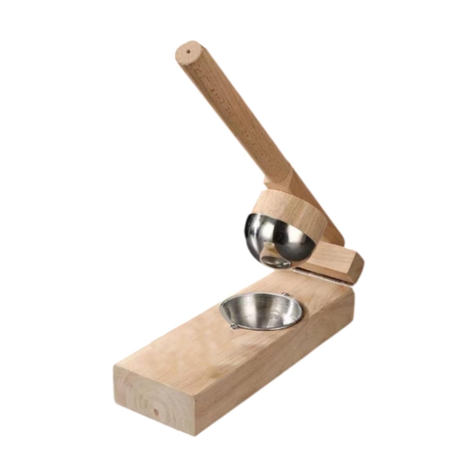 Mochi Maker Teigpresse aus Gummibaumholz Qingming Frucht Presse Dumpling Skin Werkzeug mit Sicherem Griff für Küche Restaurant Laden, Gummiholz ​​8cm