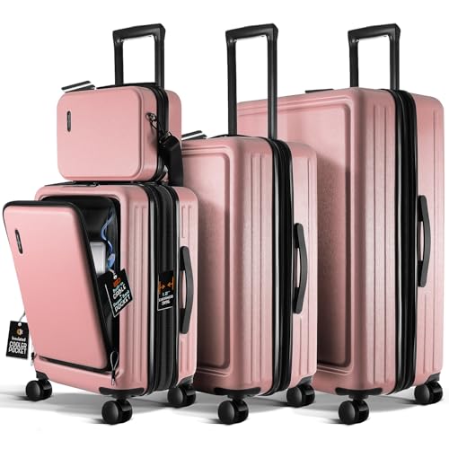 TRAVELARIM 4 Piece Luggage Sets with Spinner Wheels, Travel Suitcase Set by TRAVELARIM - Used condition - Image 9