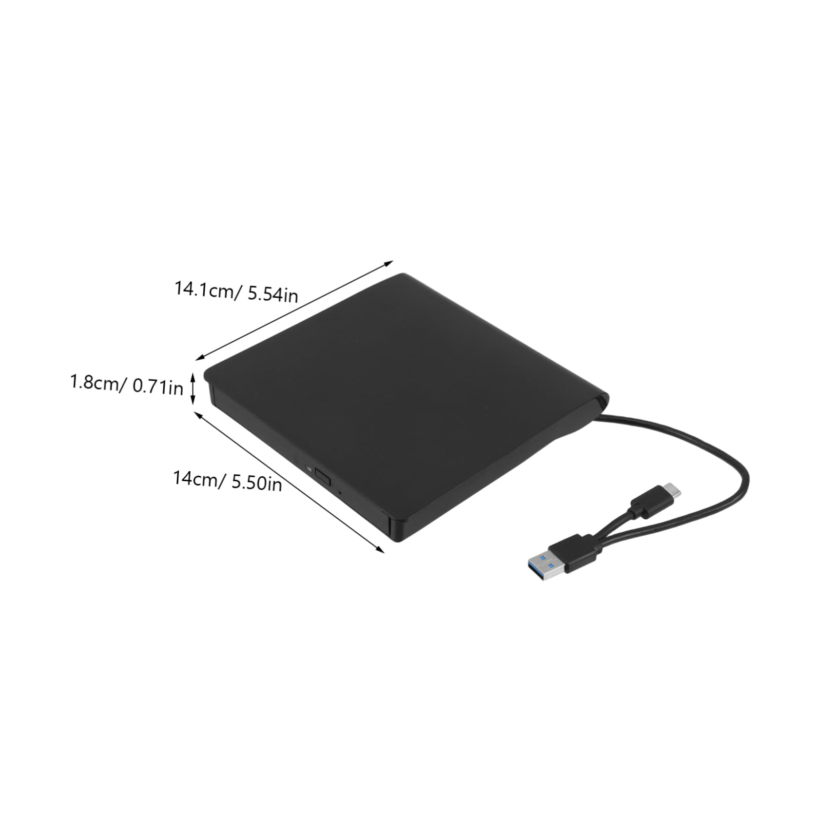 DOITOOL Externa de CD y DVD USB Tipo C para Portátil, Portátil y Plug and Play, de Plástico y Metal, Adecuado para Laptop y CD