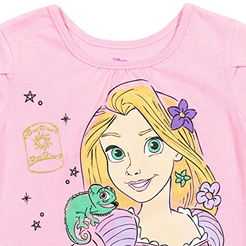 Image of Disney Princess Girls' T-Shirt and Tutu Skirt Set with Scrunchie Toddler to Big Kid