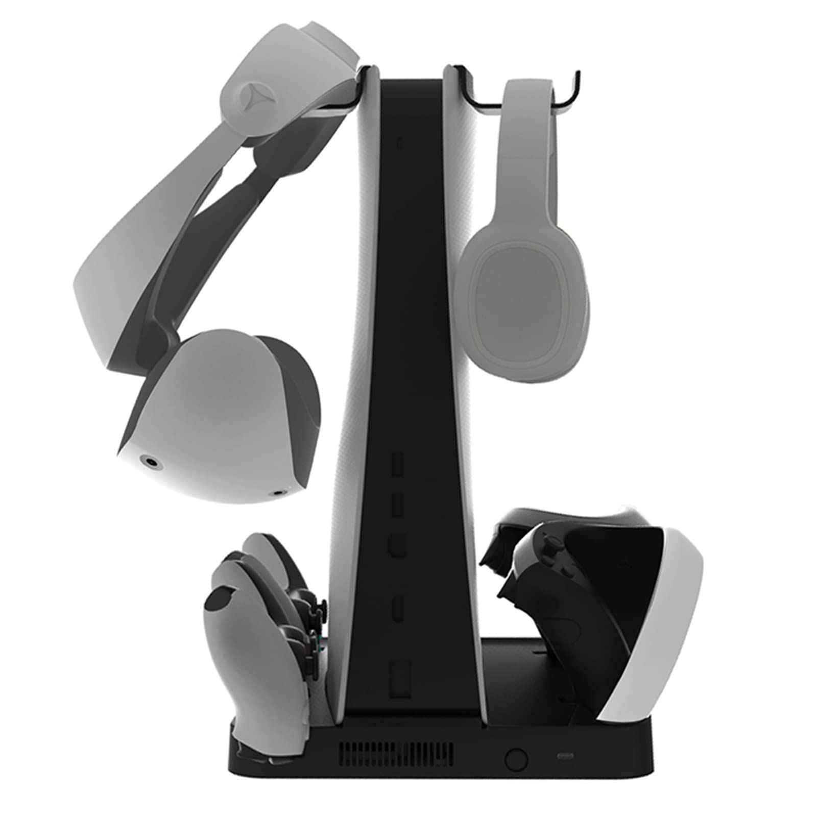 Stojak na ładowarkę z wentylatorem chłodzącym, stacja dokująca 4 kontrolery do PS VR2/PS5, podstawa chłodząca do konsoli PS5 UHD / edycja cyfrowa