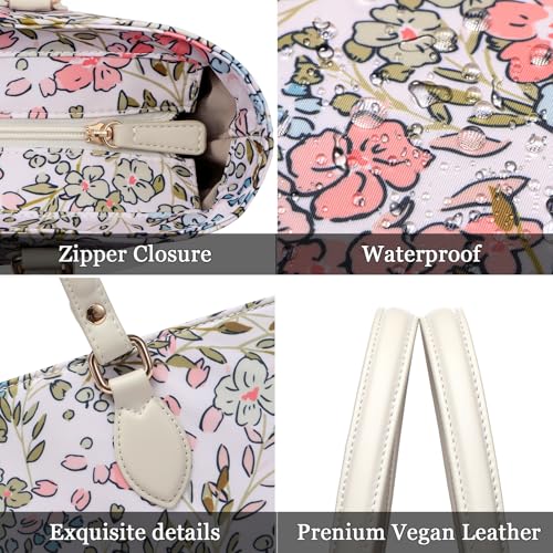 Image of Tote bags for women, tote purse, nylon tote bag, with zipper and pockets, waterproof