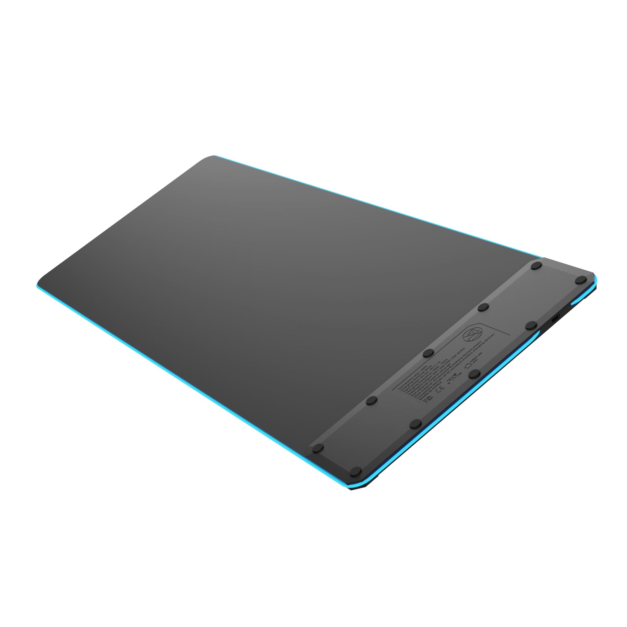Cybersecurity RGB Gaming Mouse Pad con ricarica wireless, 80 x 30 cm, 10 modalità LED con codice a barre Cheatsheet per CISSP, CISM, CRISC, COMPTIA Security + (pad di ricarica bianco)