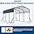 GarveeLife 10x15 FT Metal Carport, Outdoor Car Port Canopy with Reinforced Base and Galvanized Steel Roof, Heavy Duty Garage Car Shelter Shade for SUV, Truck, Boats