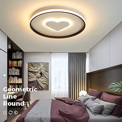 Lampa sufitowa LED Możliwość przyciemniania Lampa sufitowa w kształcie serca Pilot Lampa do salonu Nowoczesny okrągły akrylowy klosz Sypialnia Pokój dziecięcy Przedpokój Kuchnia Balkon Wewnętrzna