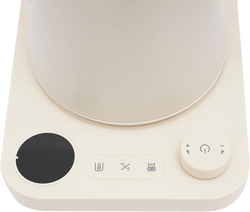 Miniatura 3 de Electric Gooseneck Kettle, Temperature Control Kettle 0.9L Coffee Pot with Heating Base for Home Office Hotel Restaurant White