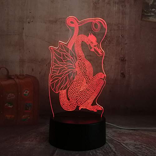 Preisvergleich Produktbild Chinesische Papier-Schnitt Drache 3D Nachtlicht 16 Farbwechsel Led Tischlampe Weihnachtsgeschenk Köln Dekoration Lampe