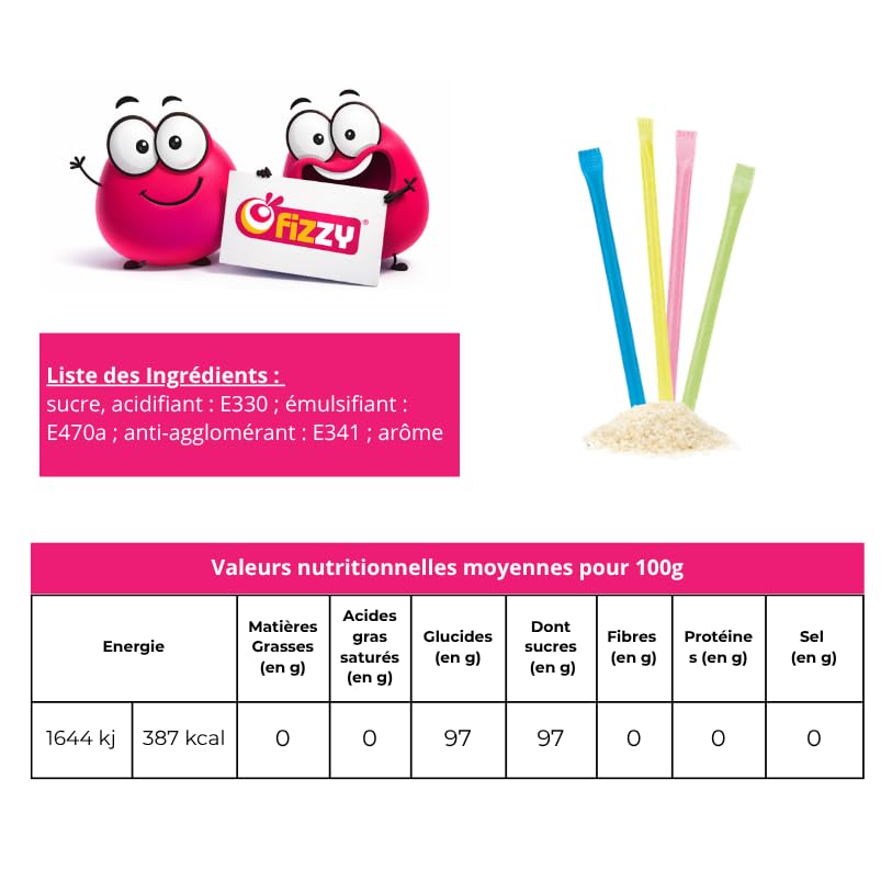 Bonbons d’Enfance - 100 Pailles Acidulées | Confiseries Rétro pour Anniversaire, Fête, Candy Bar & Piñata