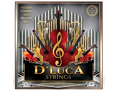 (4/4) - D'Luca VS2 Coated Nickel Violin String Set - Medium, 4/4