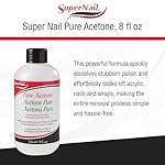 Super Nail Pure Acetone Polish Remover, 8 Fl Oz - Image 3