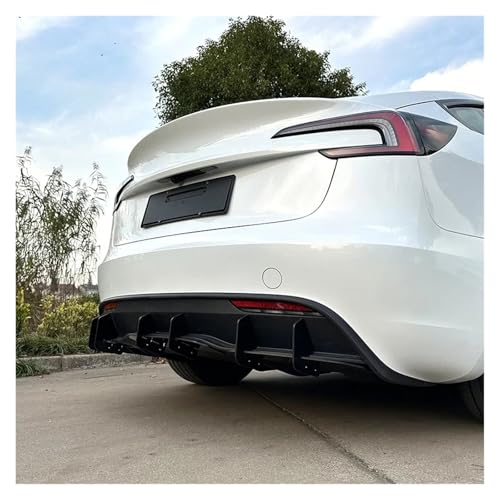 Difusor de parachoques trasero y labio protector inferior compatible con Tesla Model 3 2023+ 5