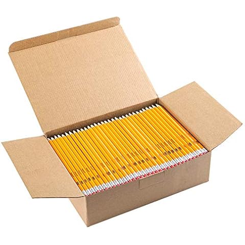 Lápices de madera Madisi #2 HB, amarillo, preafilados, 320 lápices Cover