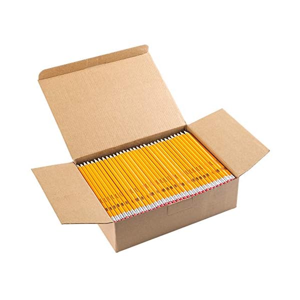 Madisi Wood-Cased #2 HB Pencils, Yellow, Pre-sharpened, Bulk Pack, 320 pencils