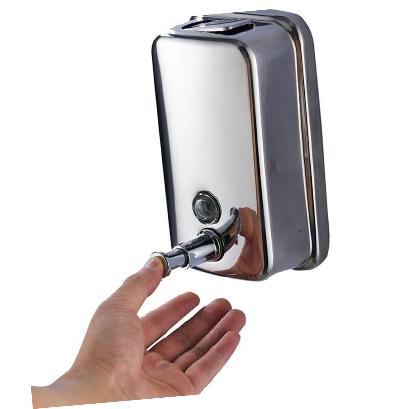 Artibetter Dispenser Sapone Manuale da Parete in Acciaio Inossidabile 1000ml Ricaricabile Porta Sapone Liquido per Bagno Casa e Bagno Pubblico