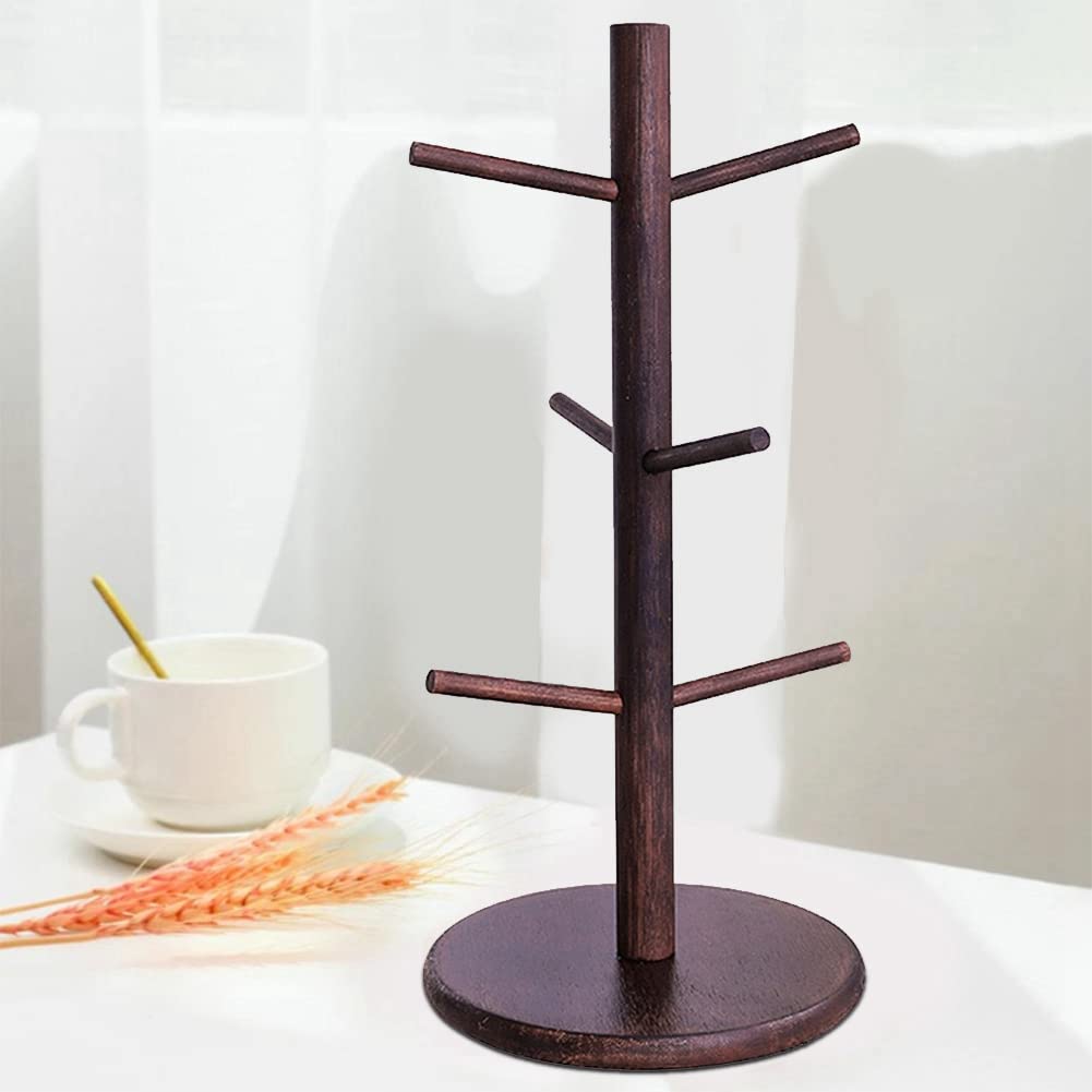 Support De Rangement Pour Tasses à Thé / Café - En Acier Inox - Contient 6 Tasses - Design Moderne Pour Comptoir - 8