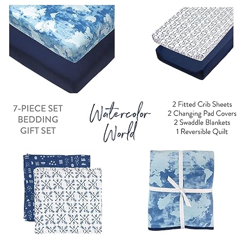 Image of HonestBaby 7 & 5 Piece Sweet Dreams Nursery Gift Set 100% Organic Cotton for Baby Boys, Girls