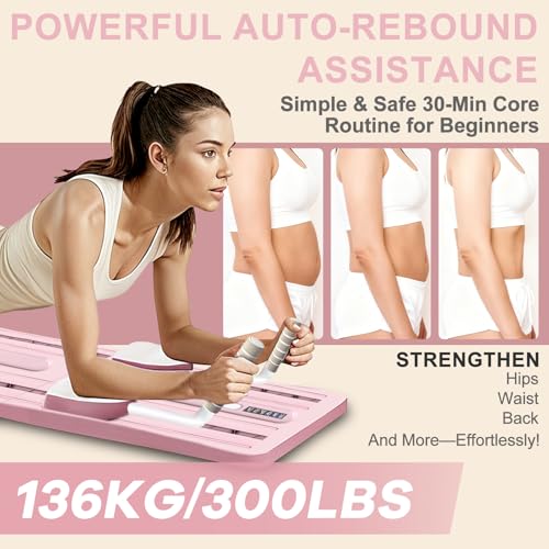 Ensemble compact de plateau Pilates Roadtime avec rebond rose