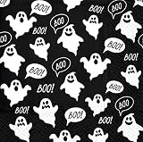 Irvint Set of 2 Individual Decoupage Paper Party Napkins HALLOWEEN GHOSTS BOO !atercolor Decor Lunch