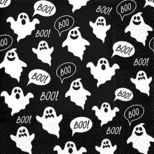 Irvint Set Of 2 Individual Decoupage Paper Party Napkins Halloween Ghosts Boo !Atercolor Decor Luncheon Napkin For A Birthday Holiday, Wedding, Cocktail Party #TOP13