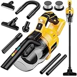 Cordless Vacuum for Dewalt Battery, 5 in 1 Lightweight Handheld Vacuum Cleaner with 500W Powerful Motor, 46 CFM Portable Hand Vacuum with Filtration HEPA for Floor, Carpet(Battery Not Included)