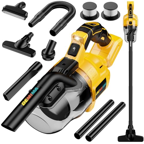 Image of Cordless Vacuum for Dewalt 20V Battery, 5 in 1 Lightweight Handheld Vacuum Cleaner with 500W Powerful Motor, 46 CFM Portable Hand Vacuum with Filtration HEPA for Floor, Carpet(Battery Not Included)