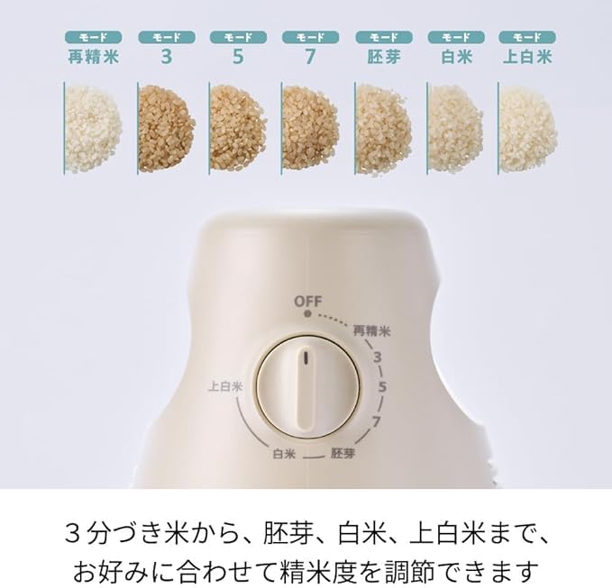 Amazon | コンパクト精米機 2合 コンパクト 家庭用精米機 手軽 水洗い