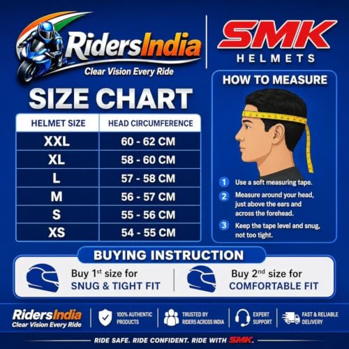 Image of SMK Agnar Revv Full Face Dual Visor Helmet - ISI DOT ECE 22.06 Certified