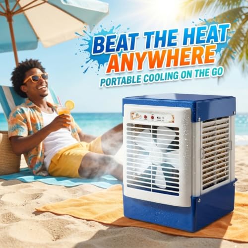 Image of Reliable CoolCube Mini Air Cooler with Type-C Fast Charging | Portable Personal Air Cooler Fan | Energy Efficient Desktop Cooling for Office, Bedroom, Study & Travel