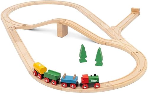 Miniatura 4 de Brio Classic - Juego de tren de 65 aniversario  Juego de tren de madera de 32 piezas para niños a partir de 2 años
