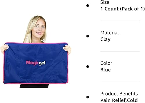 Miniatura 8 de Paquete de hielo extra grande y reutilizable 15 x 235 pulgadas XL para un máximo alivio del dolor de espalda y cuerpo completo de lesiones hinchazón