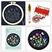 Caydo Embroidery Kit with Pattern, Beginners Cross Stitch Kits with Embroidery Cloth Plastic Embroidery Hoop Color Threads and Full Set Tools