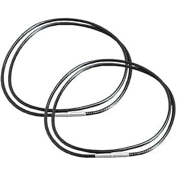 Collana In Ecopelle Intrecciata ALEXCRAFT - Nero, 45 Cm, Chiusura A Moschettone, Per Ciondoli, Uomo E Donna