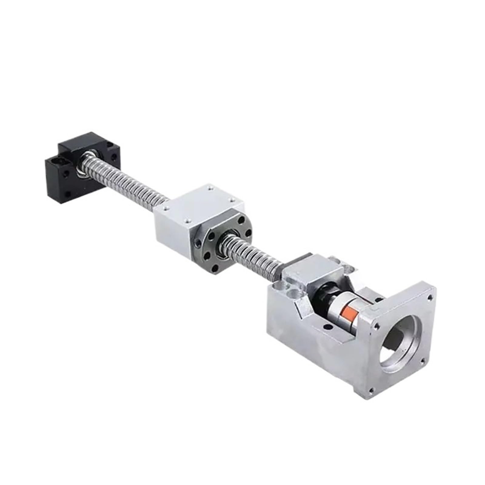 Metal Ball Screw nut end Processing Double Nut Ball Screw DFU2005 for Stepper Servo Motor Length 100mm-850mm End Processing+BF15-HM15-86 Coupler Nut Parts(500mm)