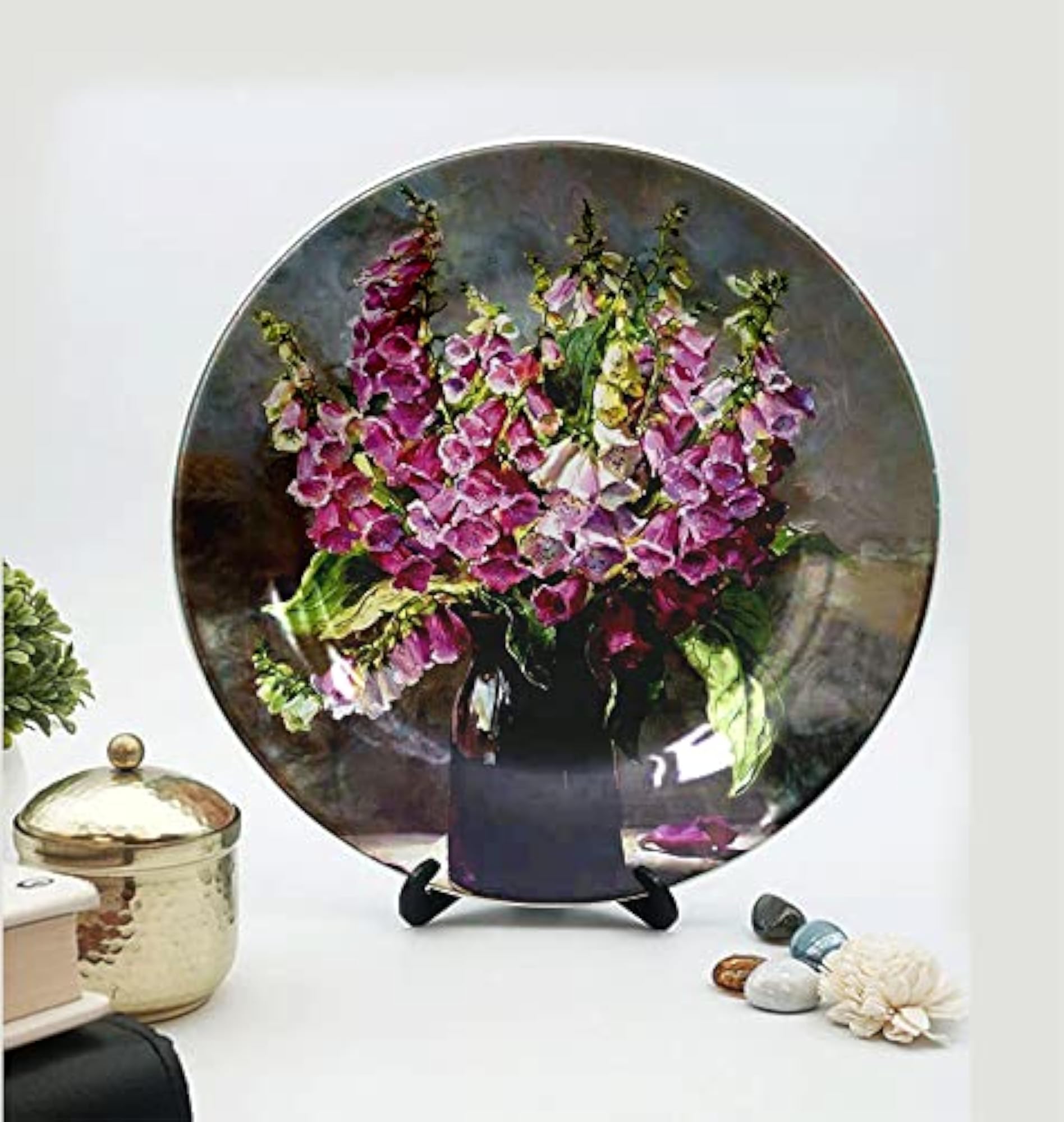 Ceramic Decorative Wall Plates Set with Stand, Home & Office