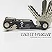 Compact Key Organizer by KEYTEC - Carbon Fiber Smart Key Holder with Multitools - Bottle Opener Phone Stand - Long Screw Anti Loosening Washer - Full Expansion Kit - Linear Type