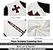 Enjoybuy Mens Medieval Crusader Knights Templar Tunic Costumes Renaissance Halloween Surcoat Warrior Black Plague Cloak Cosplay Top, L-burgundy, XX-Large