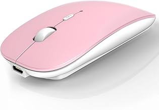 AE WISH ANEWISH Bluetooth Maus kompatibel mit iPad/iPhone/Mac/PC/Computer, wiederaufladbar geräuschlos Mini Kabellose Maus für Windows/Linux/Android, 3 DPI Einstellbares Bluetooth 5.0