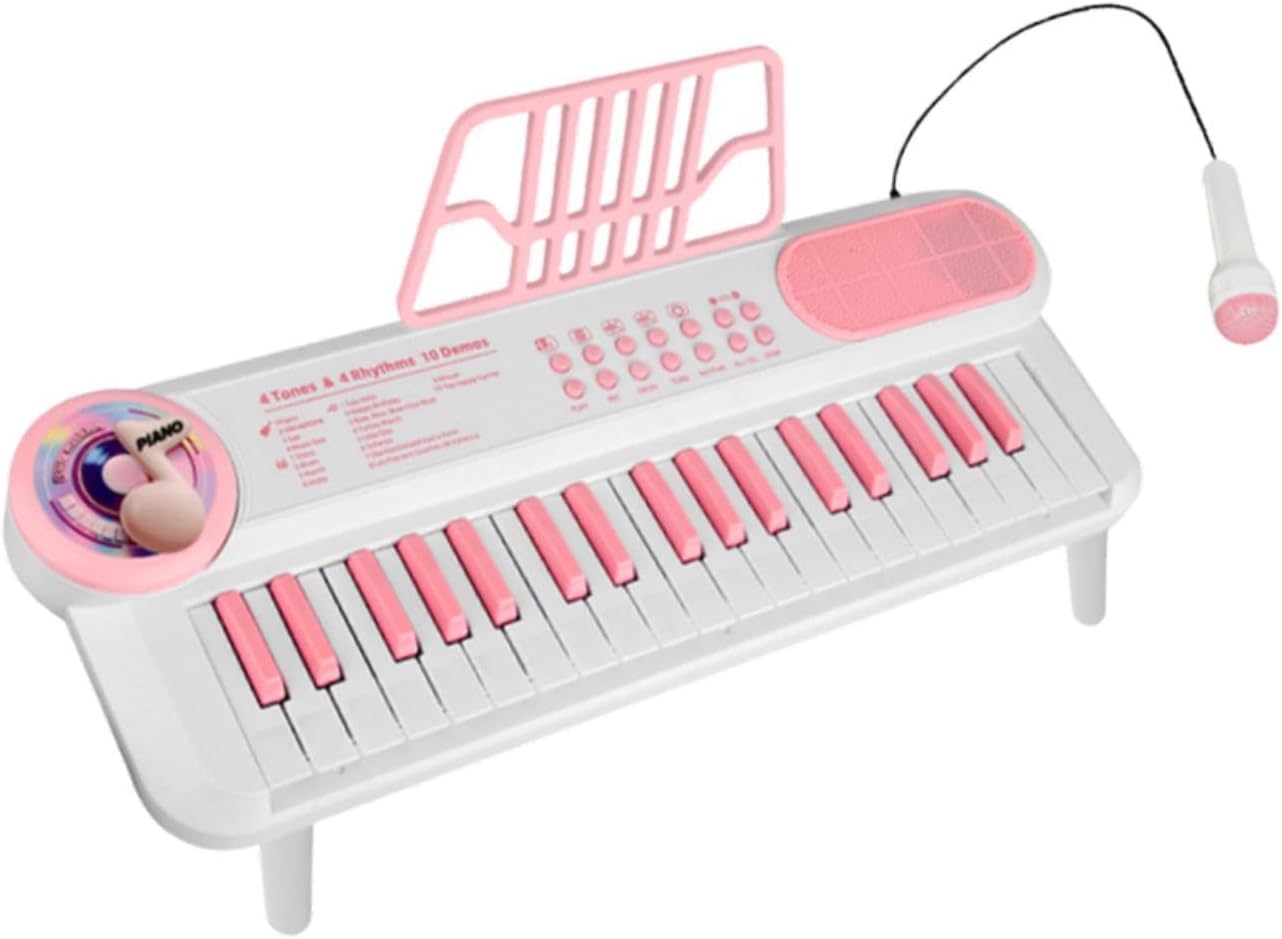 Menolana Electronic Piano Keyboard,37 Keys Multi Function Digital Music Piano Keyboard for Age 3-6 Beginners Kids, White